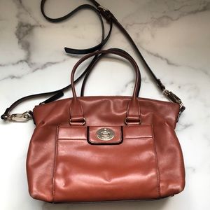 Brown leather Kate Spade slouchy hobo bag